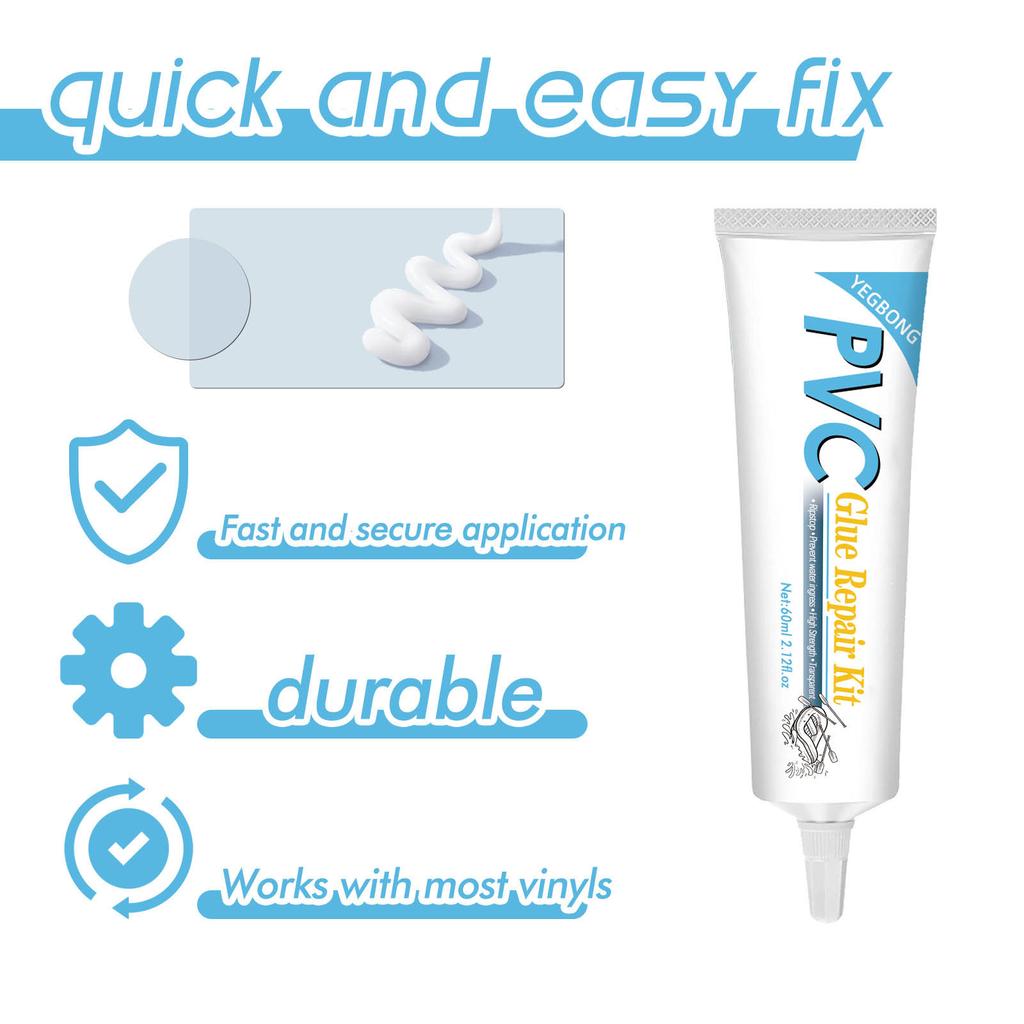 Professional Float Swimming Pools Dinghy Adhesive Patch Glue 60ml Boat Puncture Repair Liquid Glue for Kayak Canoe