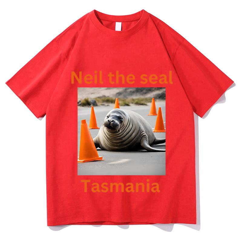 Neil The Seal Tour TShirts Fashion Summer Pure Cotton Oneck Short Sleeve Vintage Graphic Unisex Aesthetic Clothing Streetwear