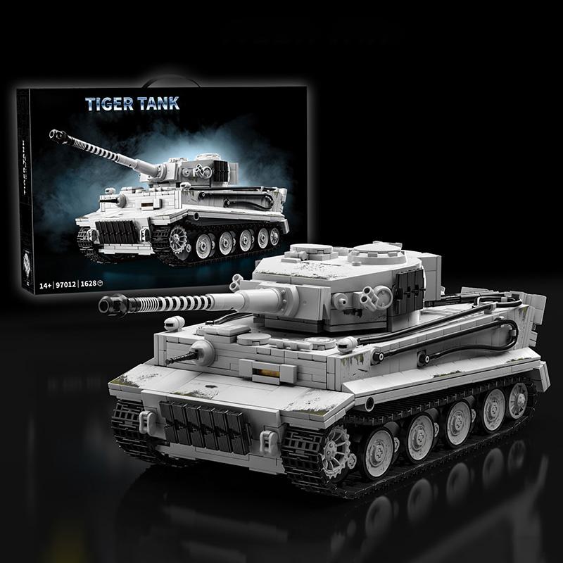 Military Army 1:28 Tiger Heavy Tank MOC Building Model Bricks Sets Creative Blocks Toys Festival Gift For Adult Friend 1600+pcs