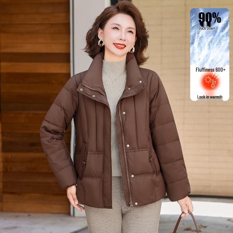 Stylish 2025 Women's Cotton Down Jacket - Age-Reducing Winter Outerwear for Middle-Aged/Elderly Moms