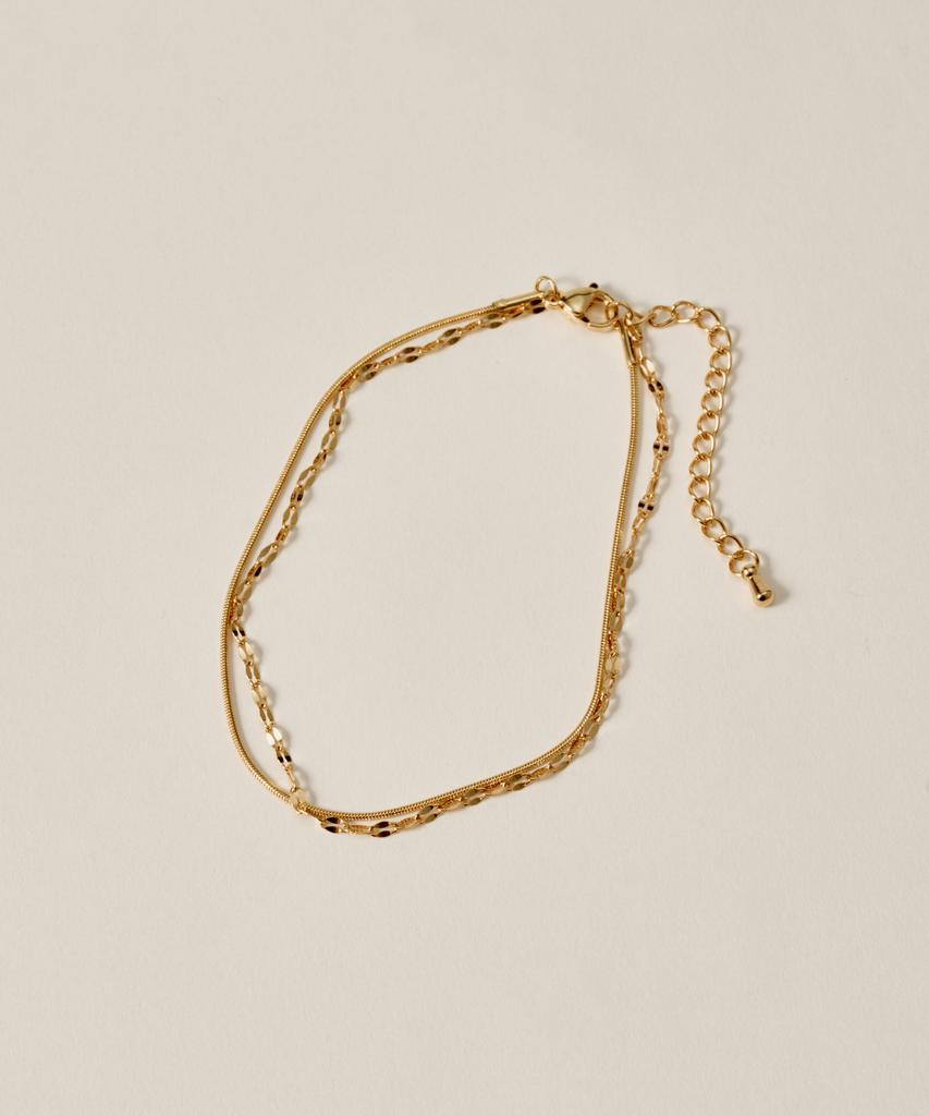 Novice Tokyo Petal & Round Chain Anklet [Stainless] / Gold