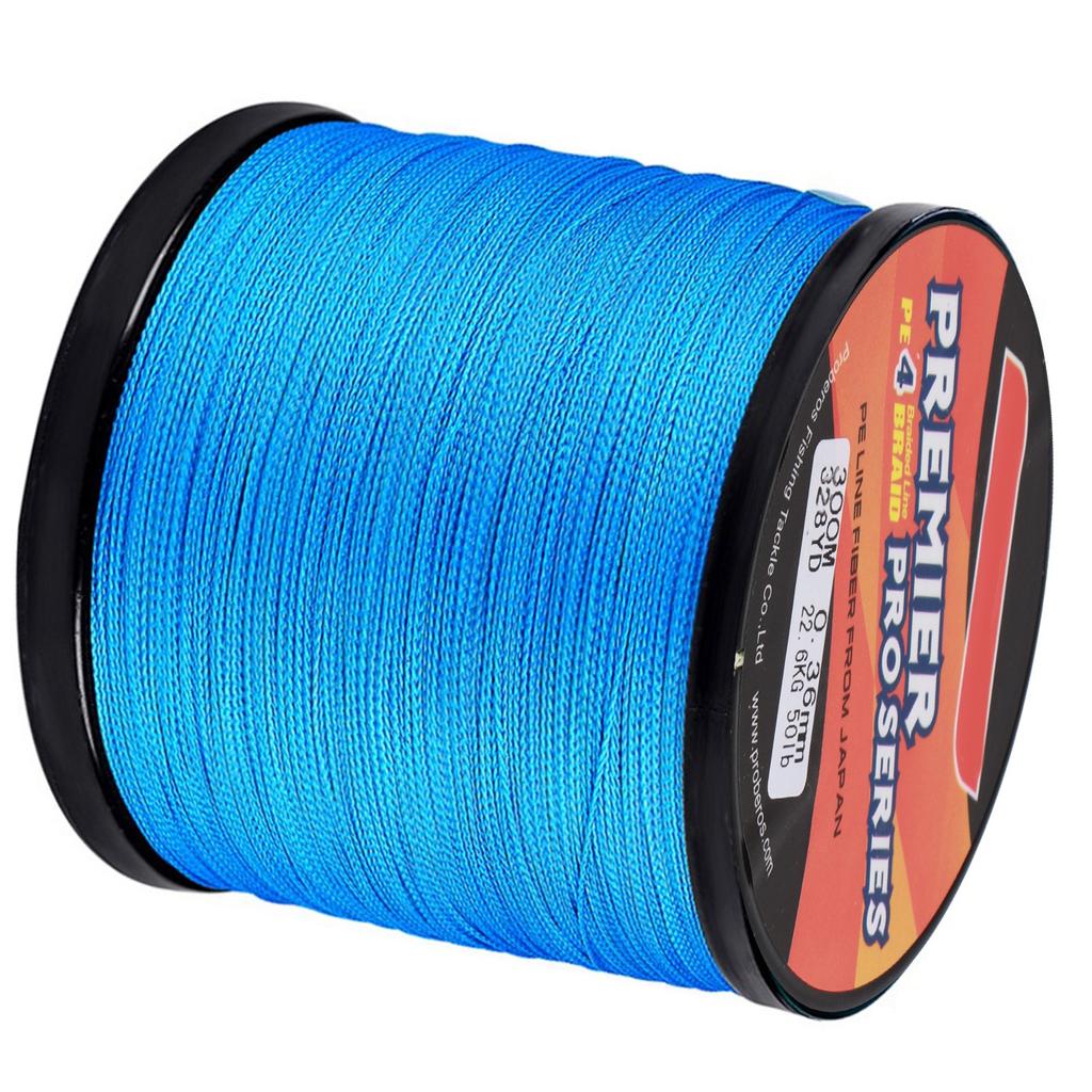 5.0 50LB Fishing Wire Abrasion Resistant Fishing Tape 4 Stranded Braided PE Fishing Line for Seawater Freshwater 300m