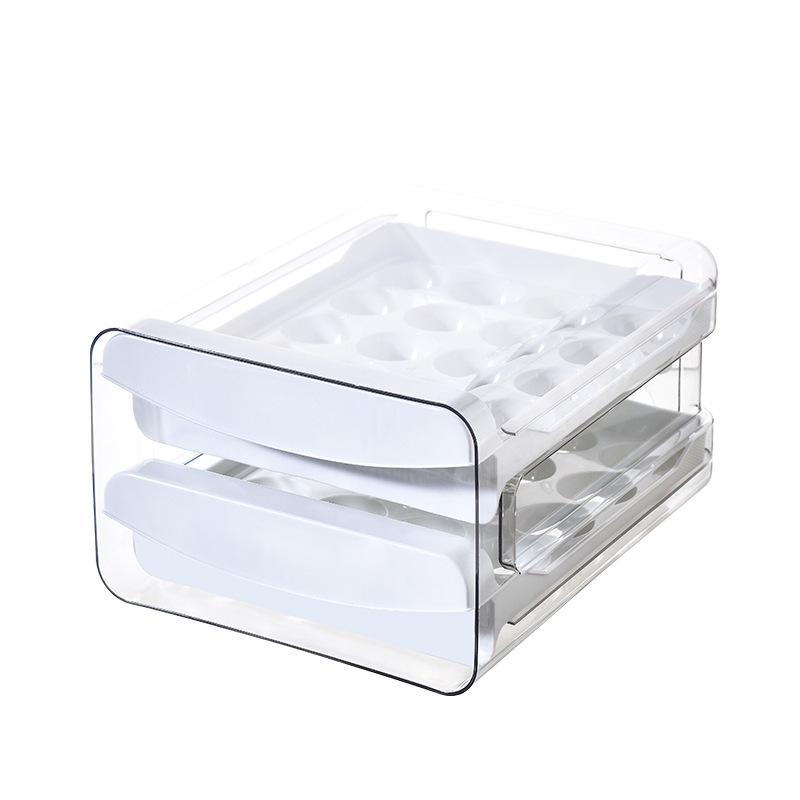 

Холодильник Ящик для зберігання яєць Тип ящика Прозора харчова двошарова коробка Ящик для яєць Свіжість Велика місткість Тримач для яєць 40