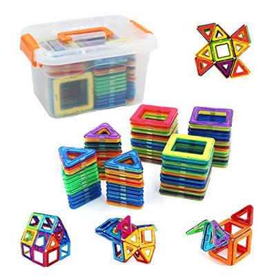 Rui Yue Magnetische Bausteine, Magnetisches Spielzeug, 80 Teile, 40 Quadrate und 40 Dreiecke, Geeignet für Kinder ab 6 Jahren.