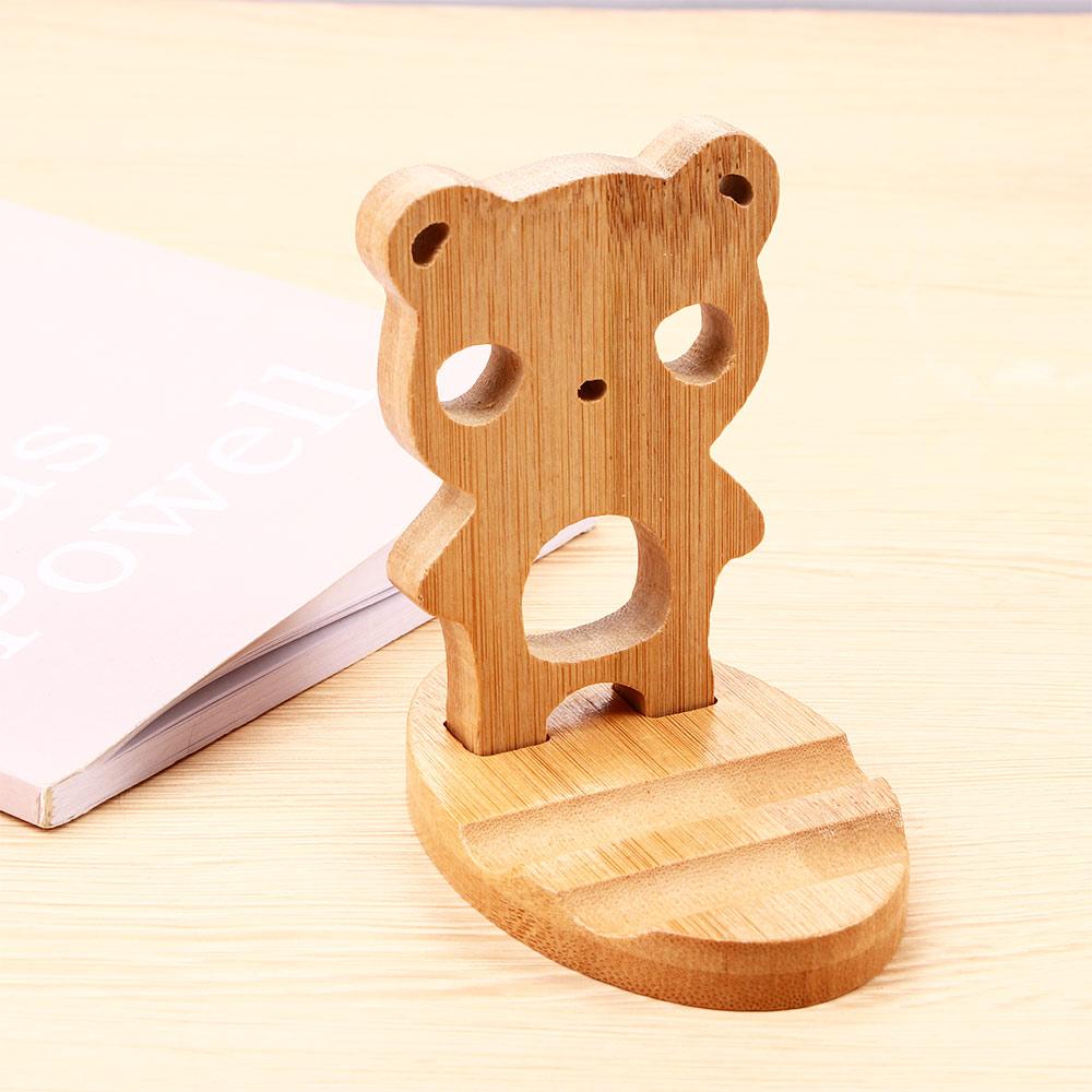 Cell Phone Smartphone Wood Wooden Phone Bracket Cellphone Standing Phone Holder Stand Bracket