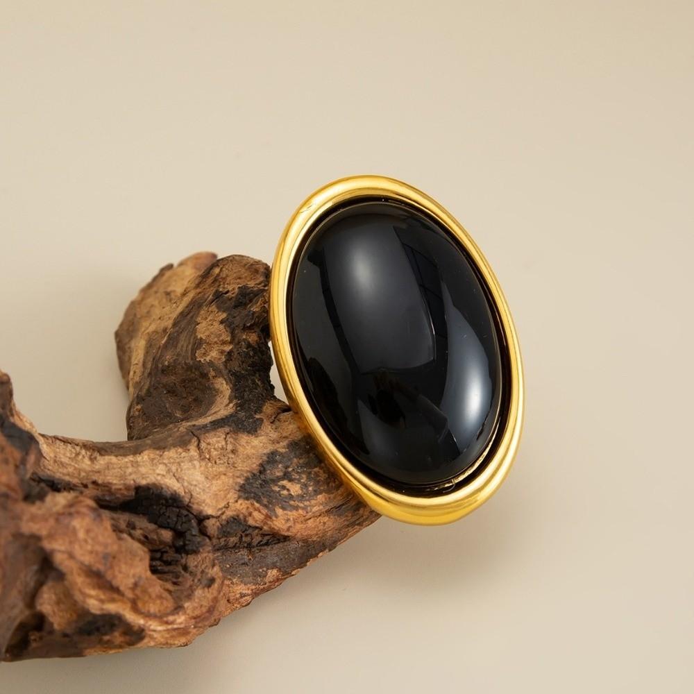 High-end Jewelry Resin Oval Earrings Simple Geometric Finger Ring Oval Resin Finger Ring  Party