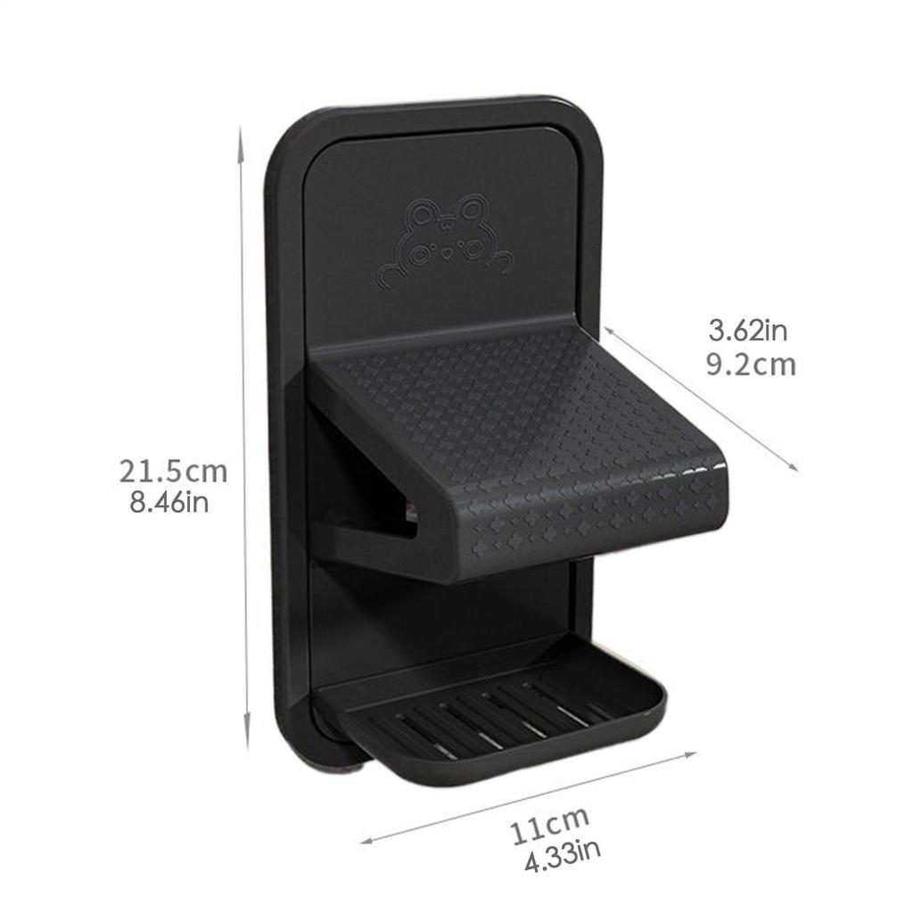 Duschhocker mit Ablage für die Beinrasur, Wandmontage ohne Bohren, passend für Badezimmerfliesen