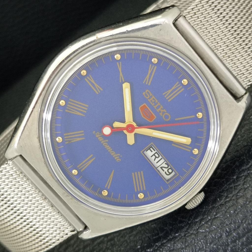 

JAPAN VINTAGE SEIKO 5 AUTOMATIC 6319A MENS BLUE COLOR DIAL WATCH a701256-5 R206a-a701256