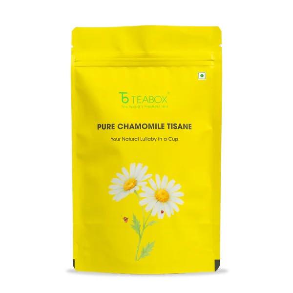 Teabox Premium Pure Chamomile Flowers Tea - 30g | Caffeine Free Herbal Infusion | Vegan | Non-Bitter - GMO Free