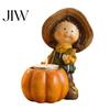 Autumn Harvest Home Decorations Figurine Ornament, Decorative Resin Statue, Turkey/Scarecrow/Pumpkin Thanksgiving Table Decor Tabletop Centerpiece for