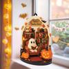 1 Pair Halloween Spooky Ornament Hanging Pendant Durable Construction Cartoon Ghost Design Versatile Home Decoration