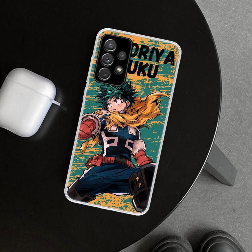 Midoriya Izuku Deku MHA My Hero Phone Case Cover for Samsung Galaxy A12 A22 A32 A52 A72 A02S A51 A50S A31 A20S A10S Note 20 Ultr