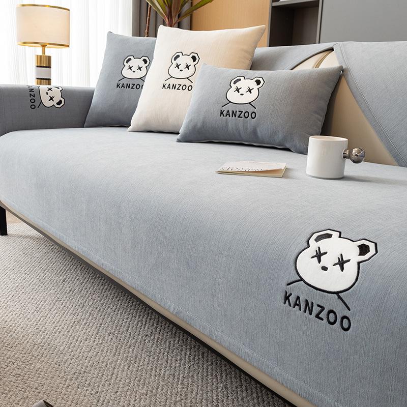 

Подушка для дивана из синели, универсальная подушка из мультяшной серии Four Seasons, нескользящий чехол на подлокотник, полотенце 70*70cm