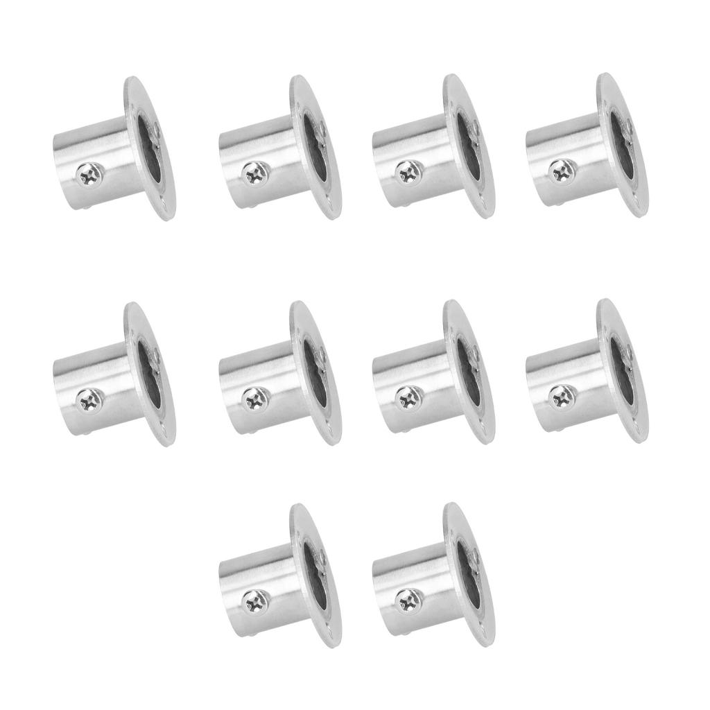 10 Set Base Supporto a Flangia Acciaio Inossidabile Spessore Supporto Tubo Asta Armadio Ferramenta