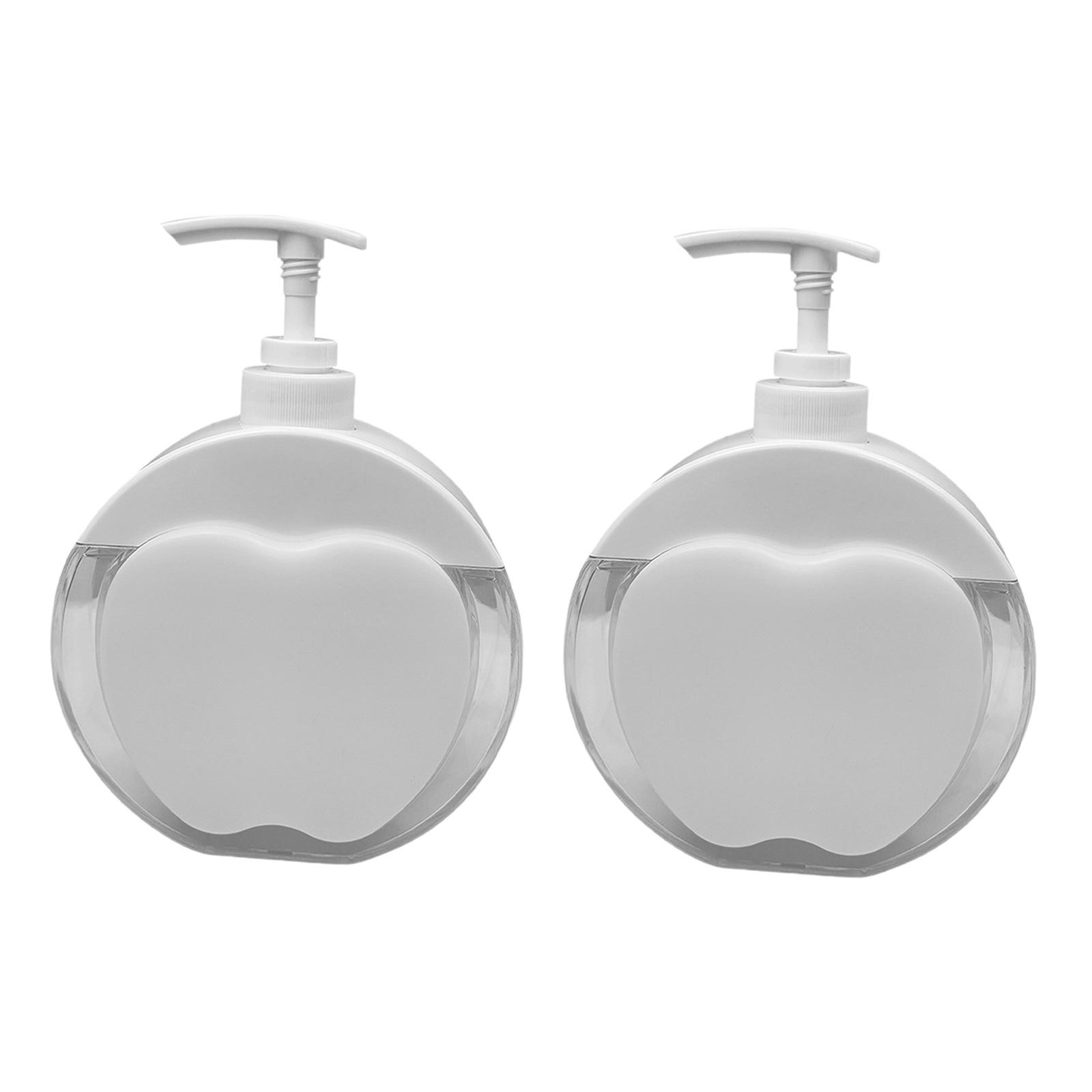 

2Pcs Lotion Shower Dispenser 300ml Farmhouse Portable Hand Bath Shampoo Containers Refillable Pump Bottle Containers Devices белый