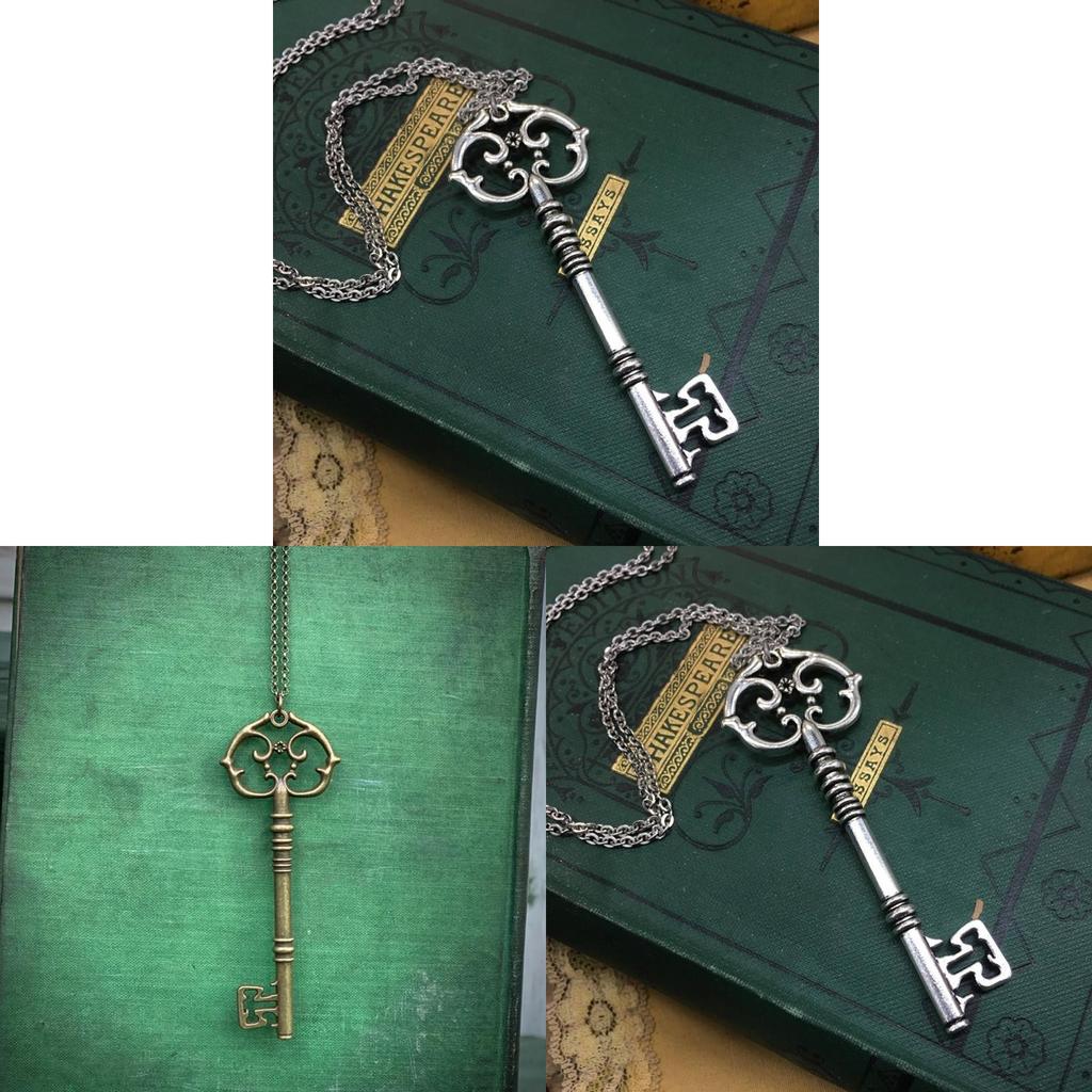 Modischer Schlüsselanhänger Halskette Legierung Vintage Kurze Lange Kette Für Frauen Männer