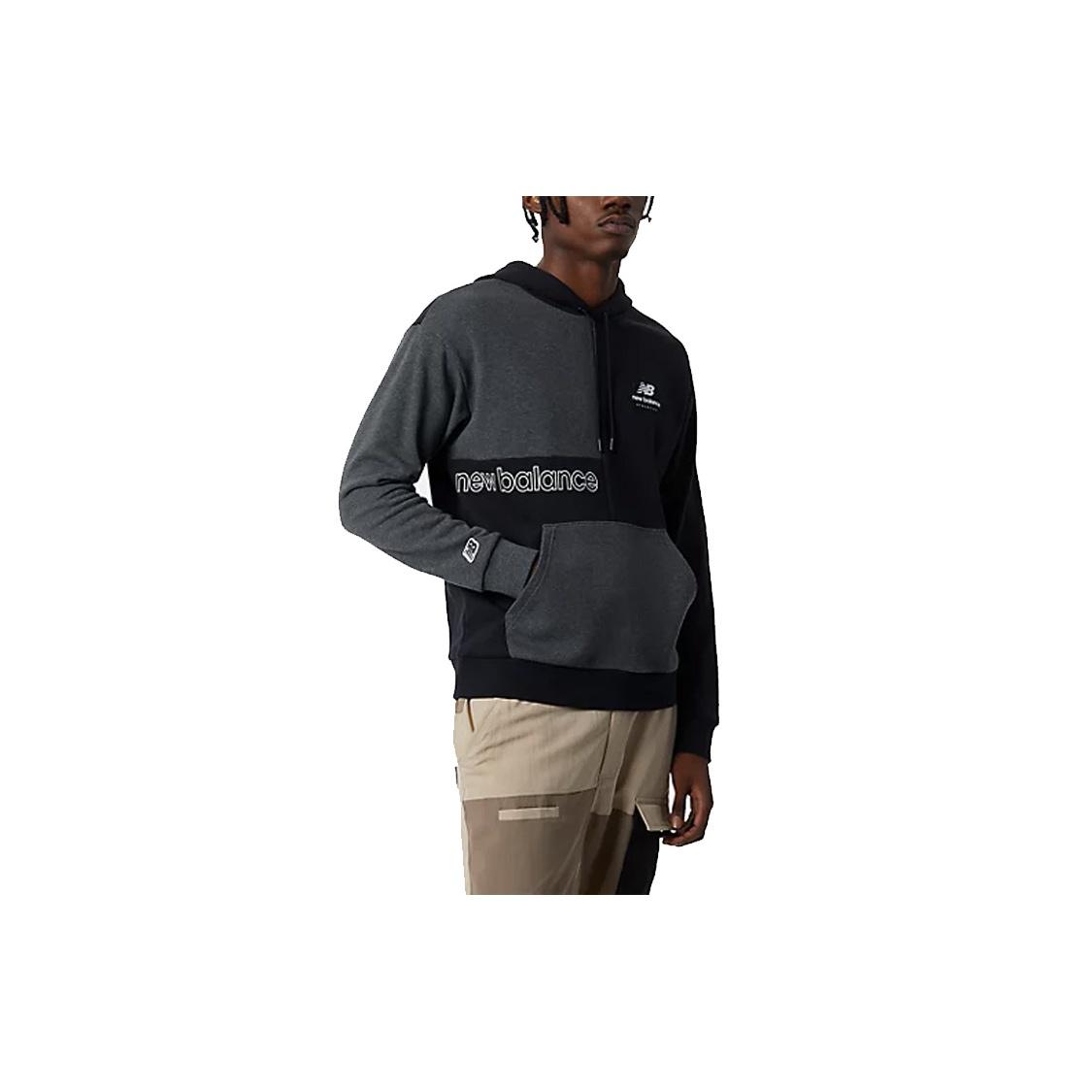 New Balance Athletics Renew Askew Hoodie Asia Sizing Black Grey Men s AMT21551-BK L