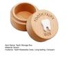 Baby Tooth Box Wooden Round Deciduous Teeth Storage Box Baby Teeth