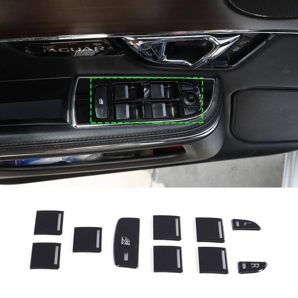 For Jaguar XF XJ 2008- Car AC Gear Switch Repair Decals aluminum alloy Button Stickers Car Accessories Interior