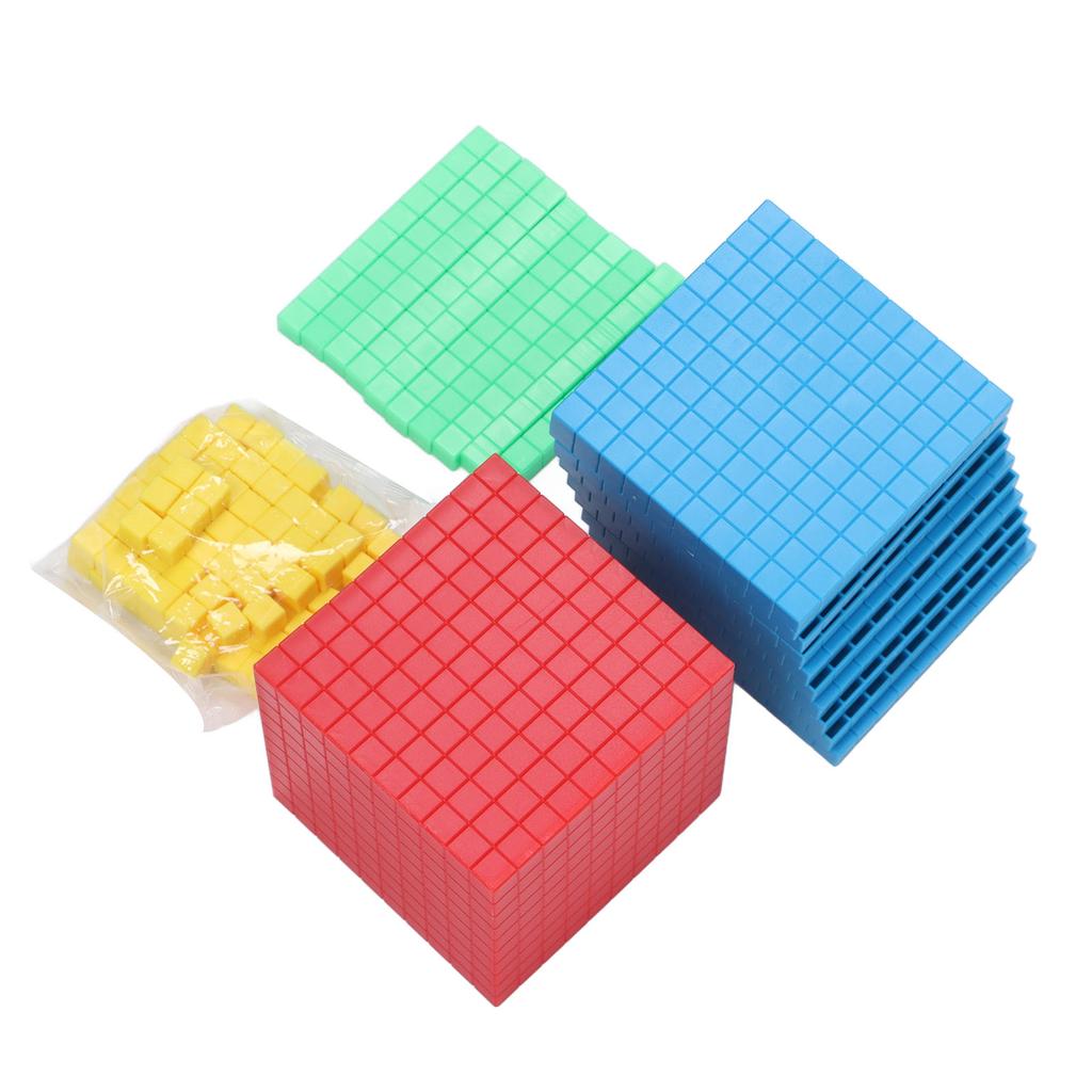 Base Ten Blocks Classroom Set for Kids Math Interactive Hands On Base Ten Blocks Learning Tools
