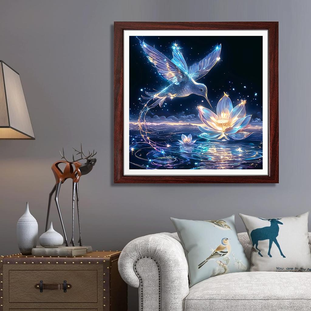 "Vibrant Hummingbird Premium Wooden Puzzle | Irregular Animal-Shaped Pieces • Brain-Teasing Focus Trainer • Elegant Gift Box • U