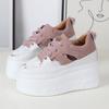 Fashion 12CM Women Breathable Platform Casual Shoes Women Height Increased Vulcanized Shoes Thick Sole Zapatos Mujer Zapatillas Mujer