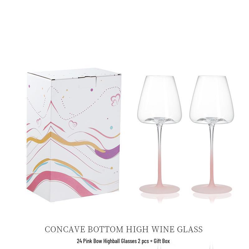 European Style Gradient Burgundy Crystal Goblet Wine Glass