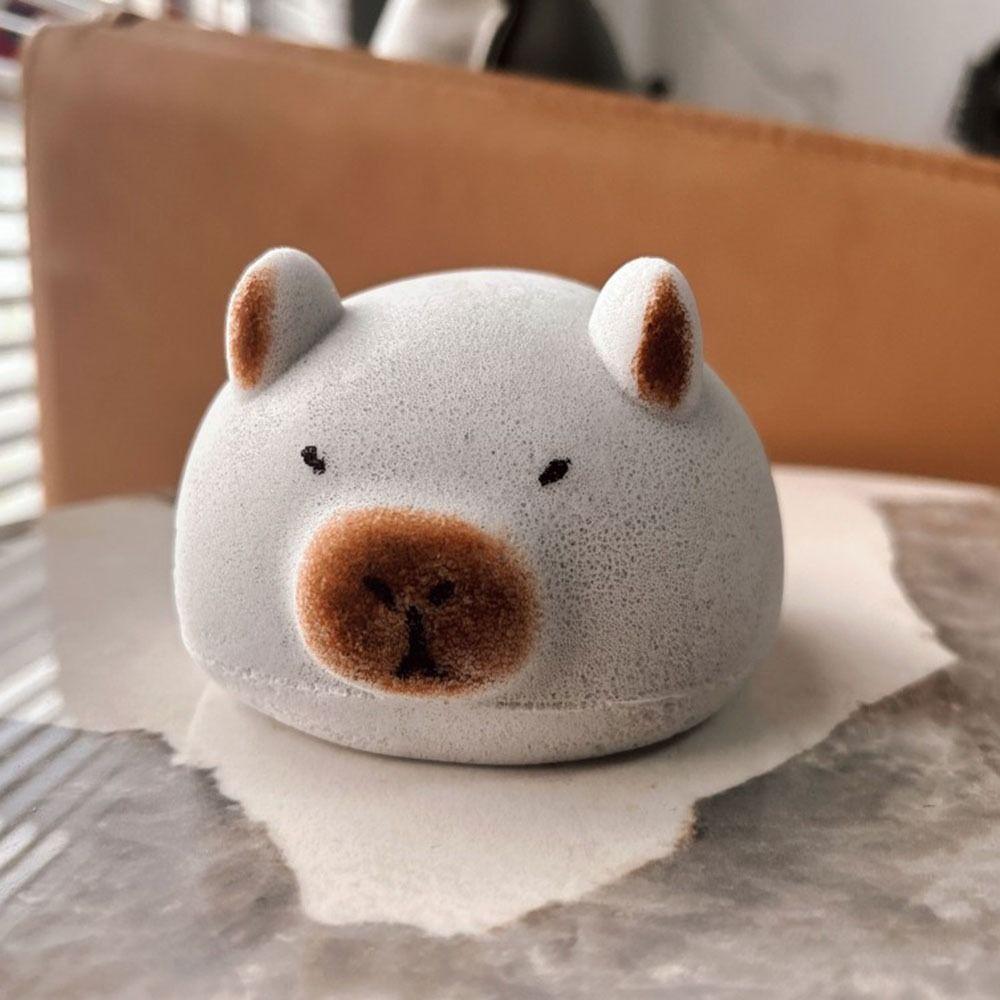 Wash Blistering Capybara Bath Sponge Ball Cartoon Animal Body Exfoliate Bubble Sponges Cleaning Brush Bubble Sponges Eggplant