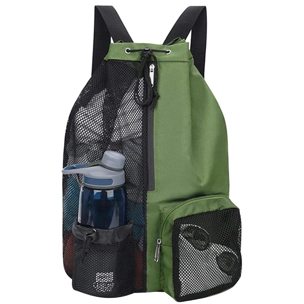 

Summer Swim Bag Mesh Drawstring Backpack with Wet Pocket Beach Backpack Swimming Sport Bag For School Swimming Beach Storage Bag