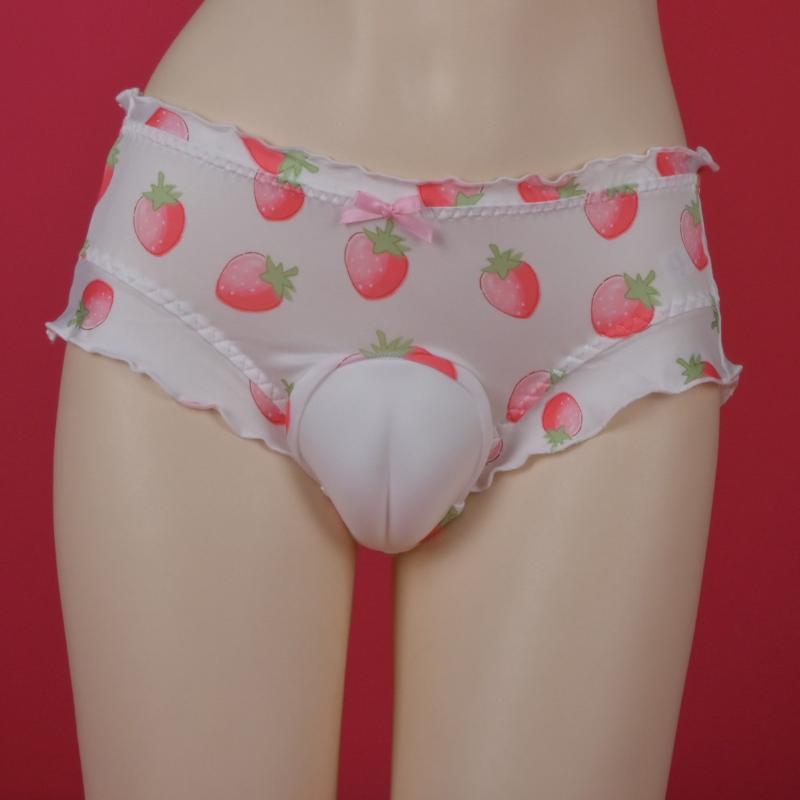 Sissy Lingerie For Men Silky Cute Cartoon Lace Sheer Panties Camel Toe Underwear Crossdresser Mesh See Through Lingerie