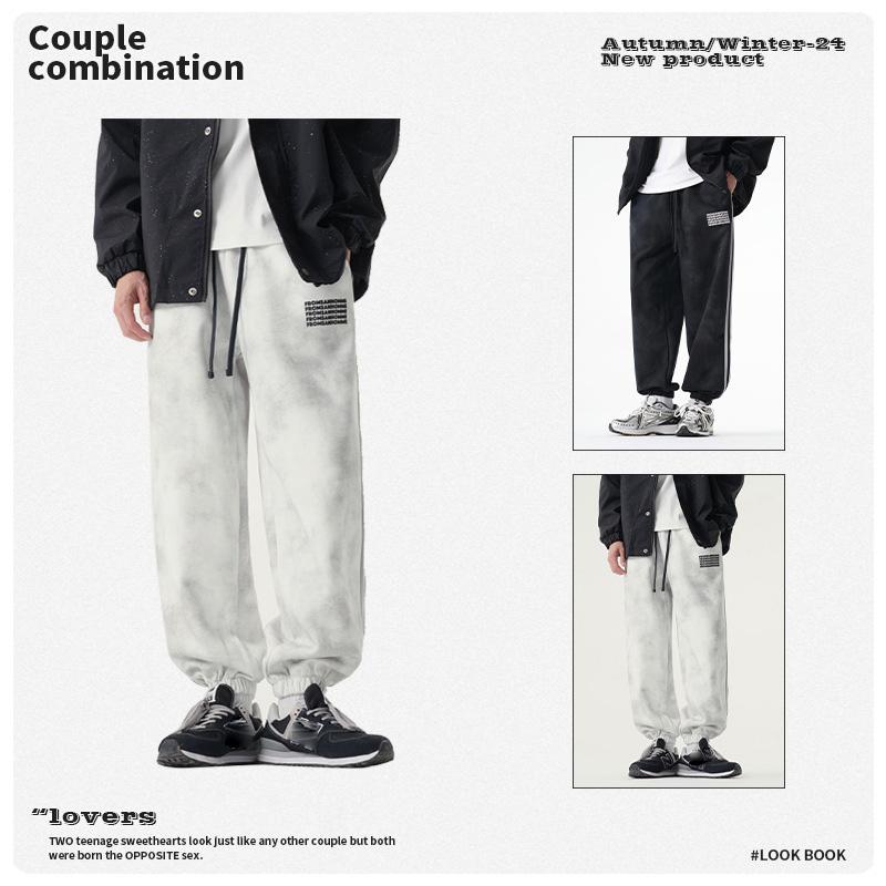 Autumn And Winter New Men'S American Style Leg Binding Sweatpants, High-End Casual Pants, High Street Loose Drawstring Sports Pants For Men