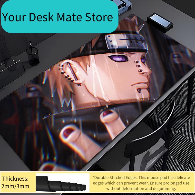 Office Mouse Pad Naruto Pain Gaming Accessories Gabinete Gamer PC Computer Desk Mat Non Slip Keyboard Pad Tablet Rubber Mousepad