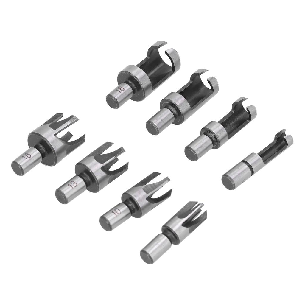 8 Stück Holzstopfenbohrer Fräser Kohlenstoffstahl Industriell Fass Klauentyp Langlebiger Holzschneider für