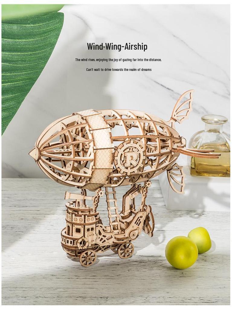 Rorate Rolai 3D Wooden Jigsaw Puzzle - Handmade Desktop Ornament & Educational Toy