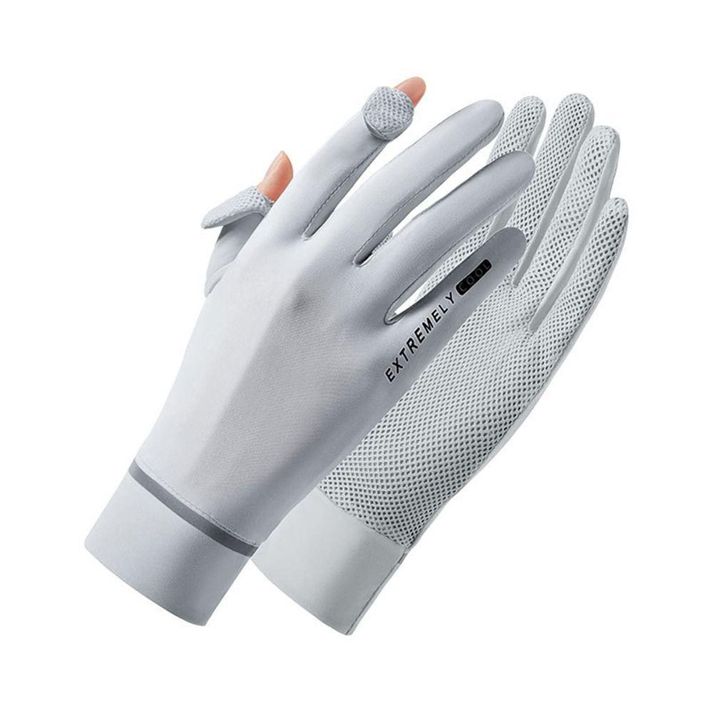 

Touch Screen Sunscreen Gloves Thin Anti-UV Gloves Fashion Cycling Gloves Cycling Driving Running сірий