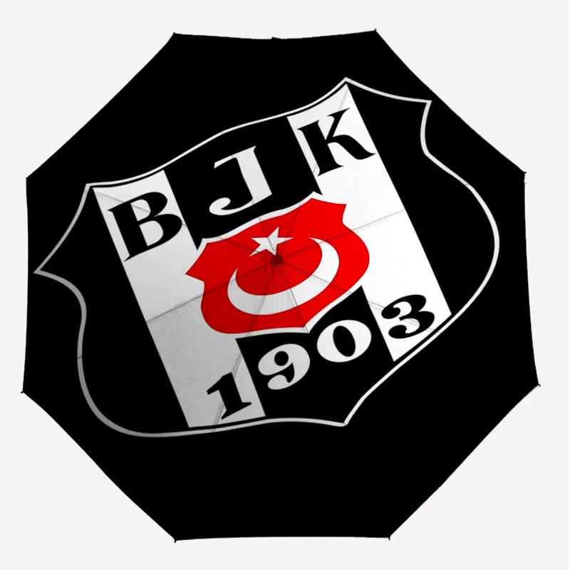 1PC BJK 1903 Umbrella-8-Rib Reinforced, Automatic Open, Lightweight & Durable, Cute Fashion Accessory for Outdoor, Beach, or Casual Use, Beach Umbrell