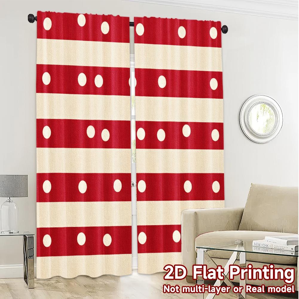Set Of 2 Contemporary Flat Printing Jit Curtains Without Rod Festive Gnomes Chic Polyester Gifts Kitchen Curtain For Window Made