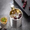 1 pièce - Seau à glace en acier inoxydable, grand seau de réfrigération pour boissons, refroidisseur de bouteilles de vin et de bière, seau à champagne adapté pour