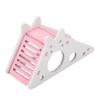 Wooden Hamster House Rest Nest Assembly Climbing Stairs Small Pet Exercise Playing Toy(Pink)