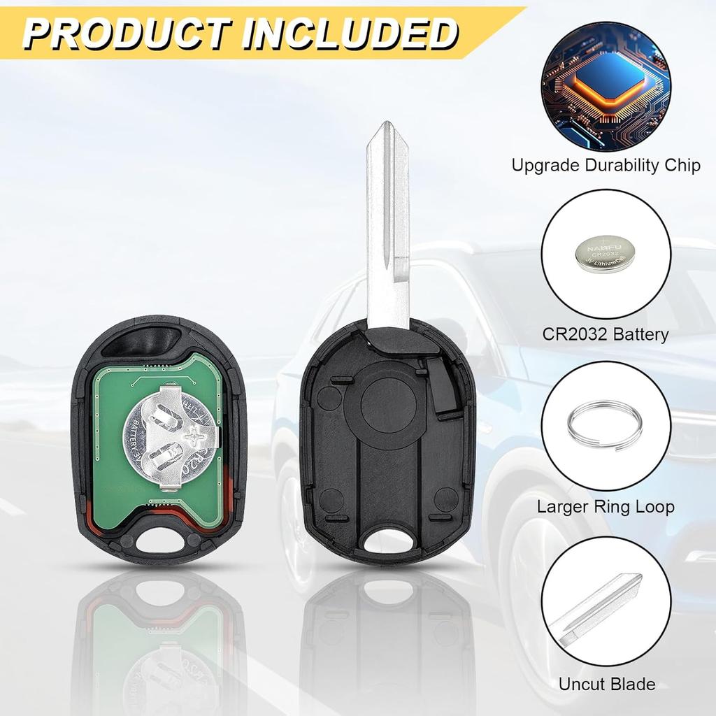 Key Fob Replacement for Ford Explorer Edge Escape Expedition Flex Focus Freestyle Fusion Mustang Taurus/MKS MKX MKZ Navigator Zephyr/Mariner Milan