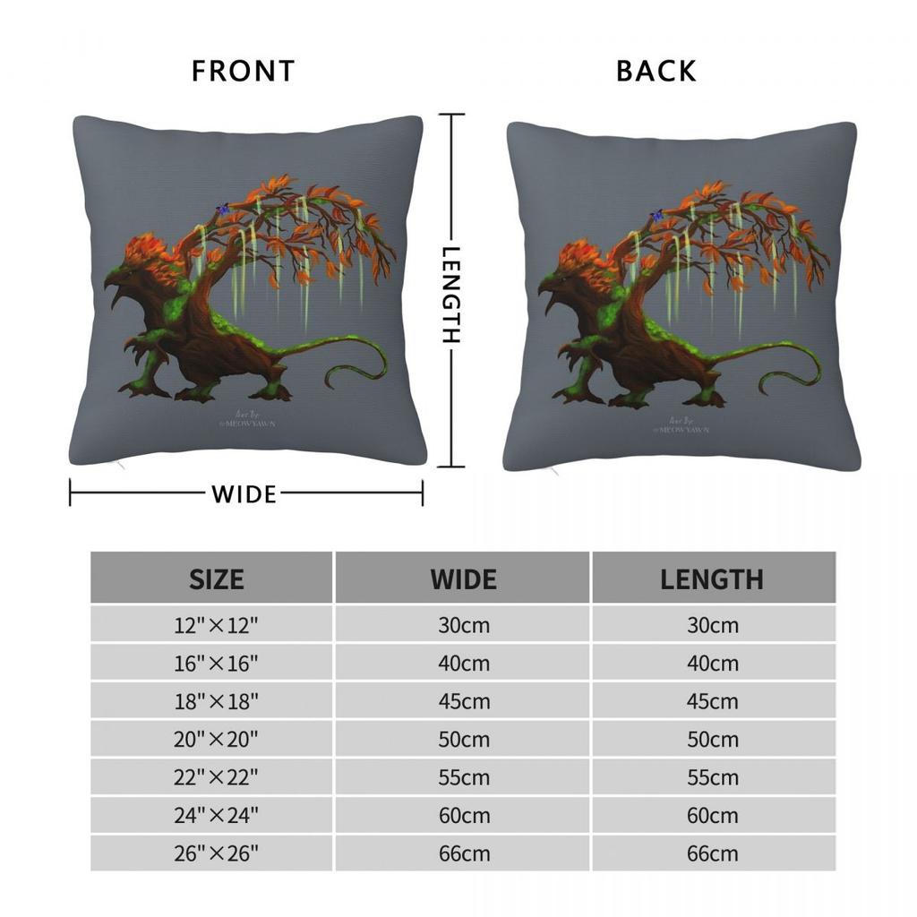 SeñOr The Treant Griffin Square Pillowcase Polyester Linen Velvet Pattern Zip Decor Pillow Case Car Cushion Cover