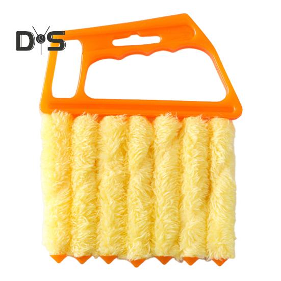 

Щетка для чистки жалюзи Эргономичная ручка Легкая мягкая плюшевая не повреждающая щетка для пыли Пластиковый очиститель для жалюзи Инструмент для чистки оранжевый