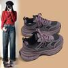 Korean version of purple dad shoes for women 2025 autumn new platform super good-looking shoes versatile casual sports shoes 2025