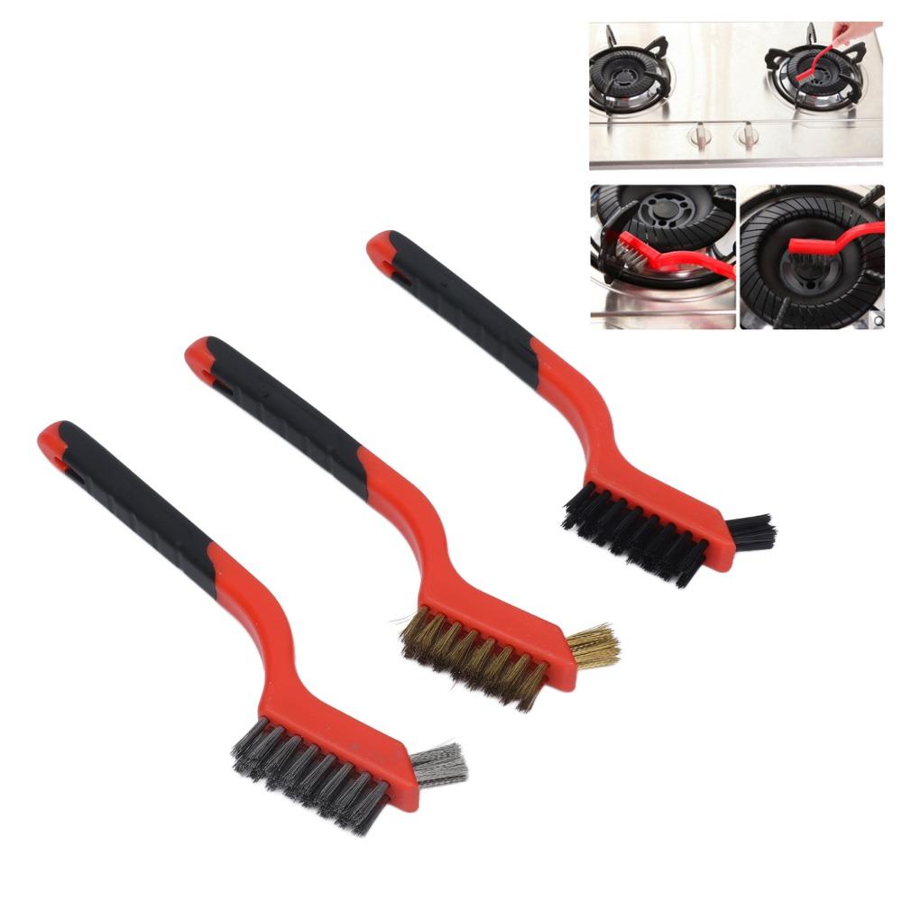 6pcs Curved Handle Grip Cleaning Brush Set Wire Brush Set Deep Cleaning Kitchen Tool Kitchen