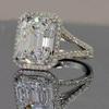 Luxury Crystal Square Cubic Zirconia Wedding Rings for Women Fashion Contracted Design Engagement Bands Female Jewelry