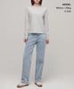 MUSINSA STANDARD WOMAN Women'S Flexible Crew Neck Long Sleeve T-Shirt [Light Grey]