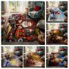 House Entrance Carpet Home Door Mat Living Room Bath Foot Bathroom Non-slip Water Absorption Rugs Bath Merry Christmas Winter