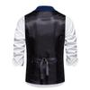 2024 Spring Retro European Men's Casual Lapel Chain Vest