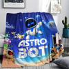 1PC ASTRO BOT Patterned Flannel Blanket Suitable For All Seasons for Home Decor Warmth and Comfort Gifts Holiday Present
