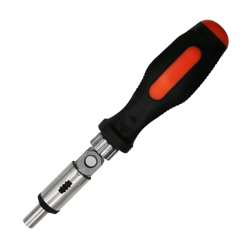 

Multifunctional Ratchet Screwdriver Angles 1/4 Inch Inside Hexagon Interface Adjustable Angles Wrench Easy to Handle 1